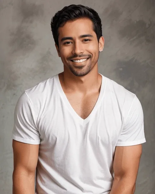 Realistic adult AI boyfriend character portrait